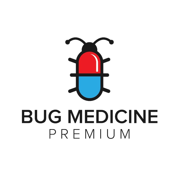 Bug geneeskunde logo vector pictogrammalplaatje