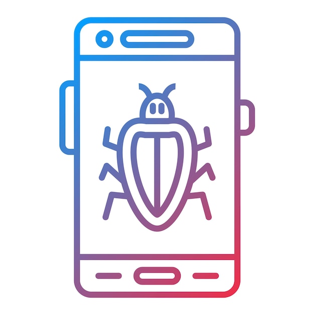 ベクトル バグアイコンのベクトル画像はモバイルアプリ開発に使用できます