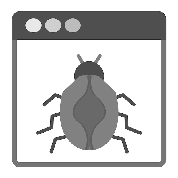 Vettore immagine vettoriale dell'icona del bug può essere utilizzata per l'esperienza utente