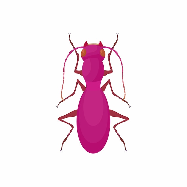 Bug-icone in cartoon-stijl geïsoleerd op witte achtergrond