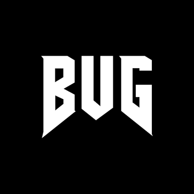 BUG letter logo design for technology company BUG logo design black and white color combination BUG logo BUG vector BUG design BUG icon BUG alphabet BUG typography logo design