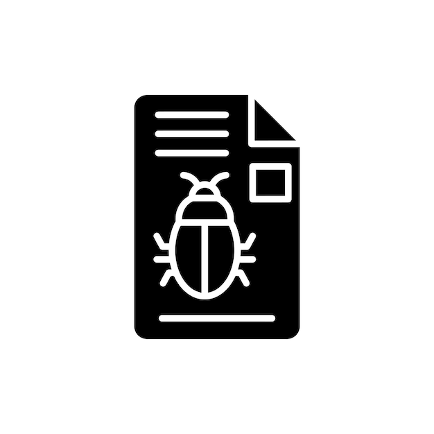 Bug report line icon isolated on white background
