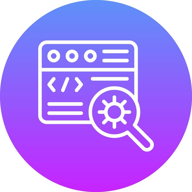 Иллюстрация иконки вектора поиска веб-хостинга