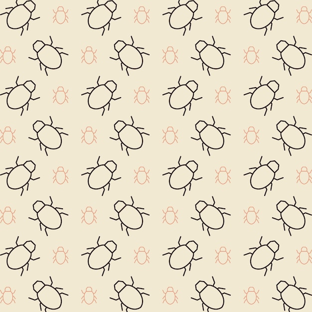 Bug vector design repeating illustration pattern beautiful background