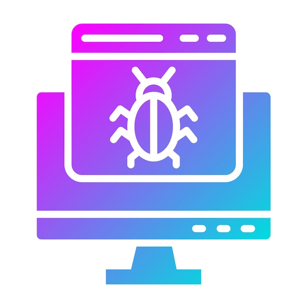 バグのベクトルアイコンデザインイラスト