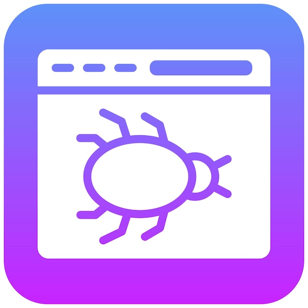 No Codeアイコンセットのバグベクトルアイコンのイラスト