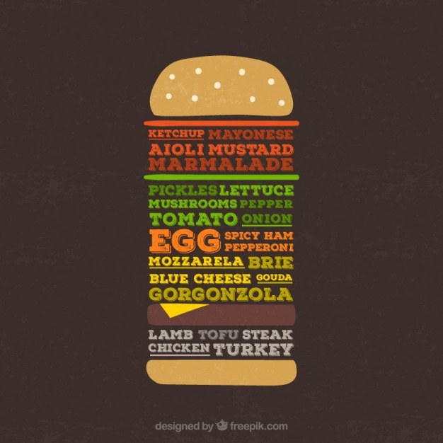 Vector buger poster met belettering