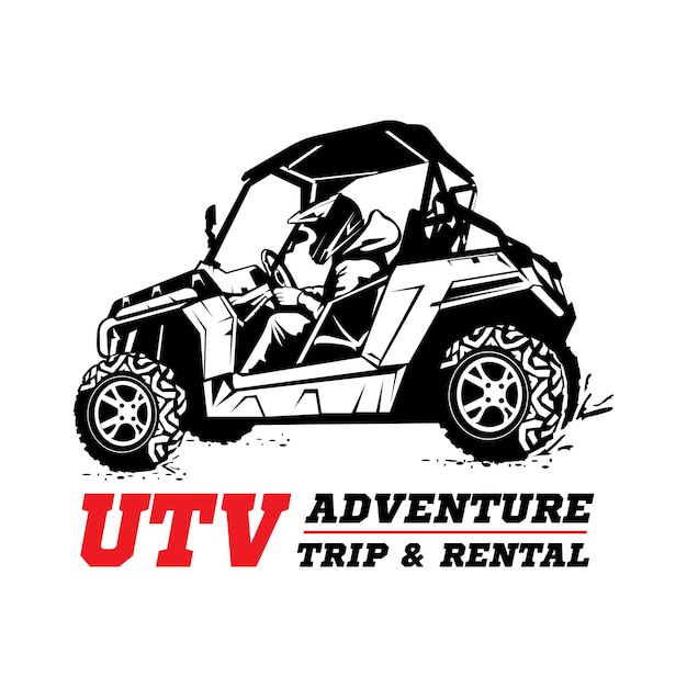 Vector buggy atv extreme adventure trip race sport vector illustratie