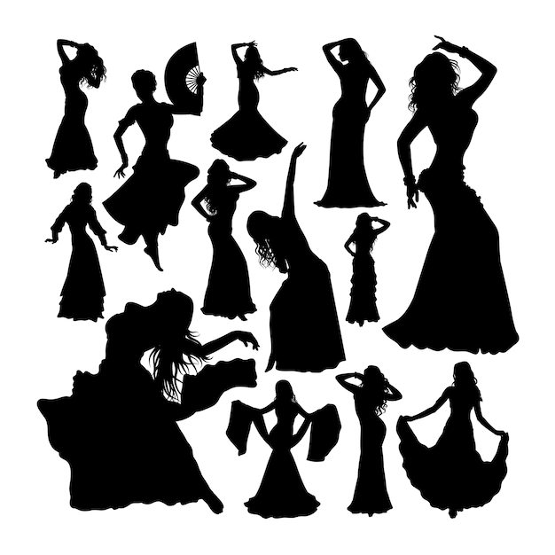 Buikdanseres silhouetten