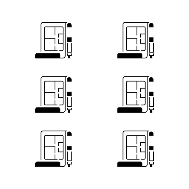 Build- en constructie-icon-elementenverzameling