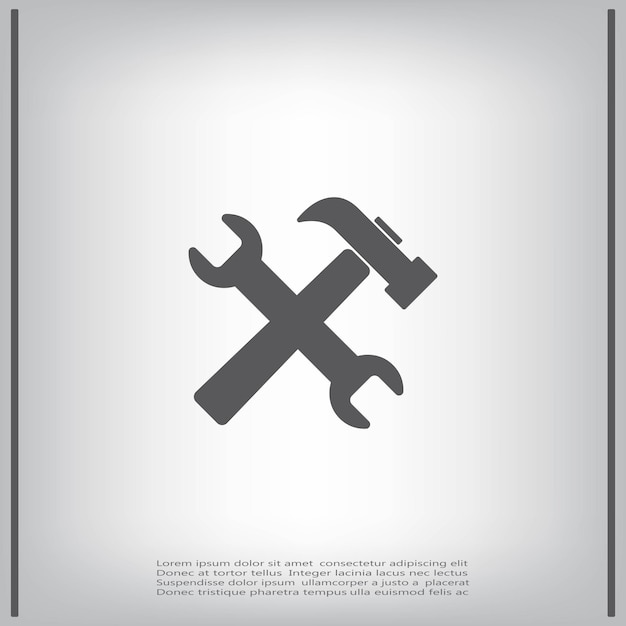 Build tools symbol Vector illustration on a gray background Eps 10