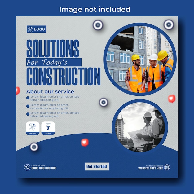 build your dream house social media poster design