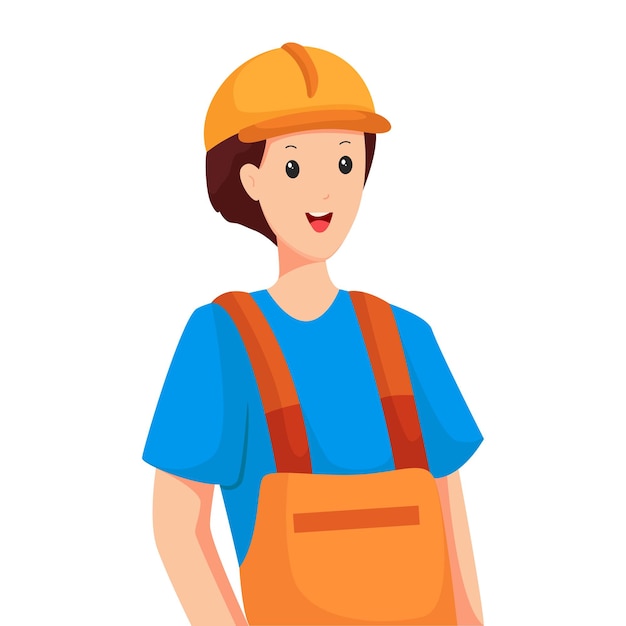 Builder Man Character Design Illustration