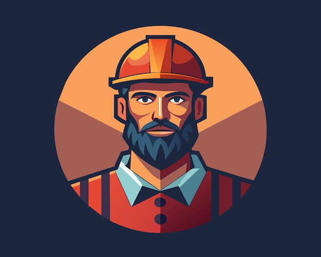 builder mascot vector desing