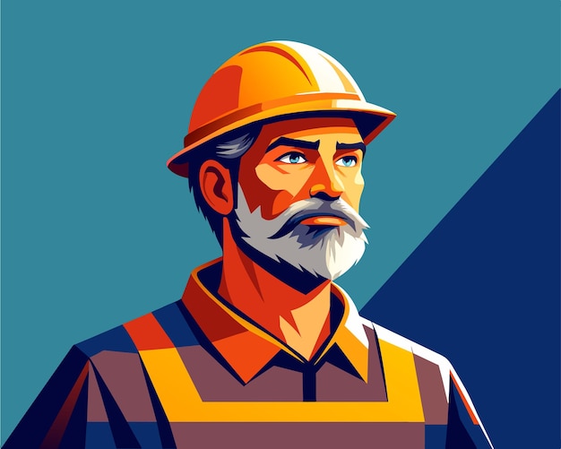 builder mascot vector desing