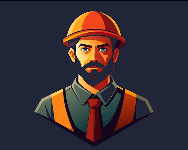 builder mascot vector desing