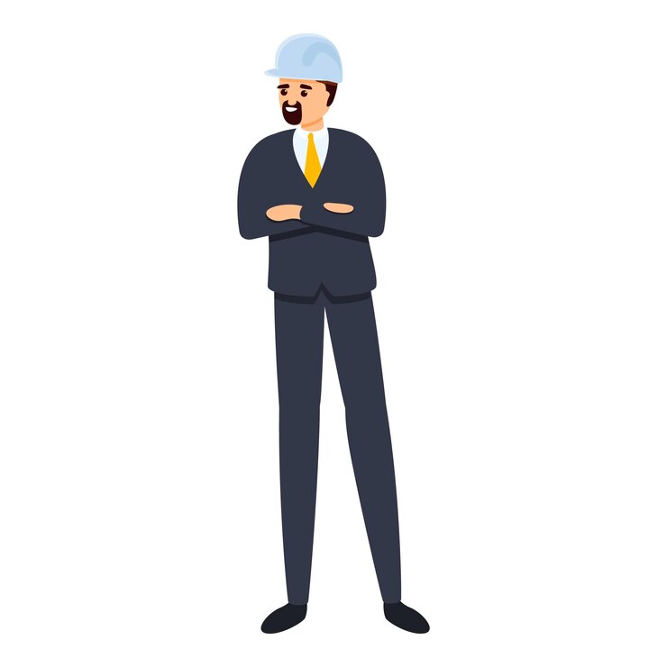 Vector builder technician icon cartoon of builder technician vector icon for web design isolated on white background
