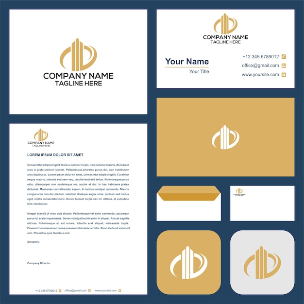 Building abstract for logo inspiration and business card