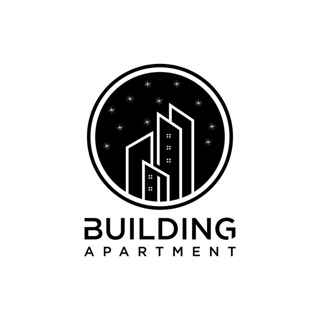 Building apartment logo design inspiration isolated background