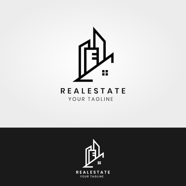 building architecture home real estate logo design symbol