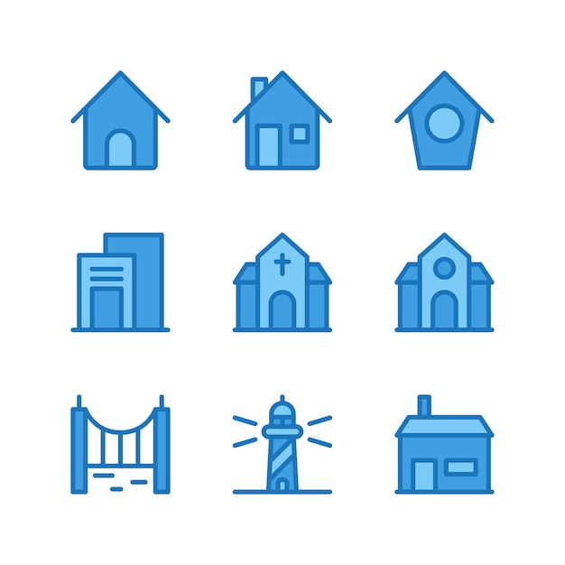 Building and architecture icon vector isolated