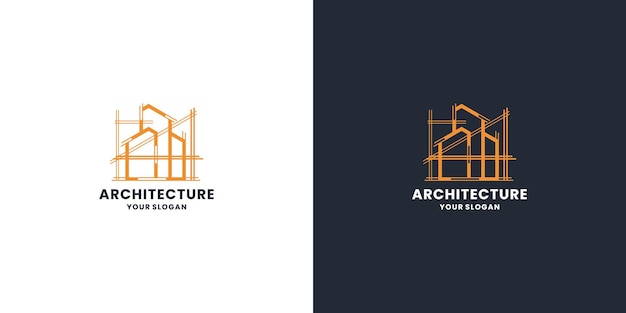 Ispirazione per il design del logo dell'architettura degli edifici