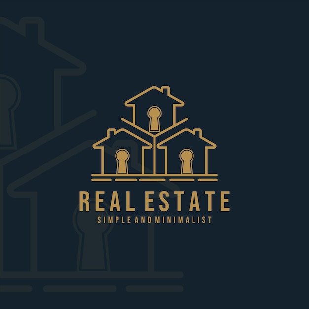 Building and architecture logo vintage illustration template design. real estate logo for company and business icon label illustration concept design