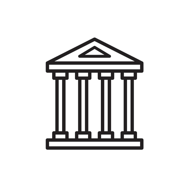 building bank icon vector logo design template