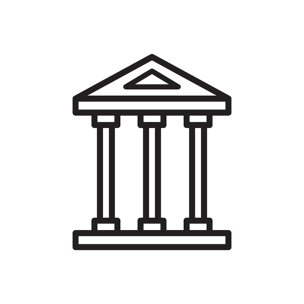 building bank icon vector logo design template