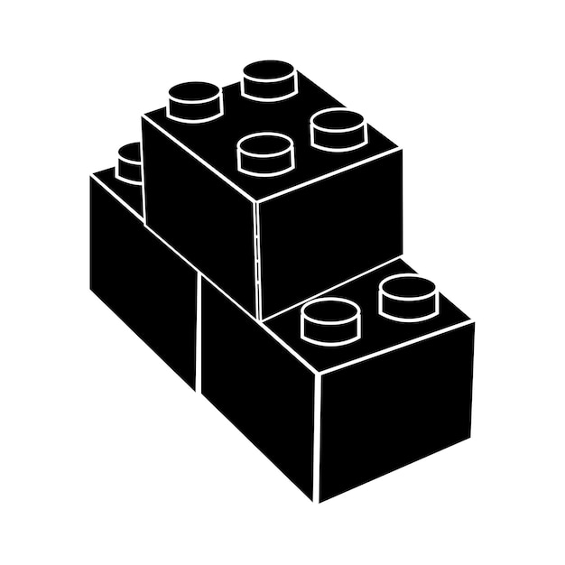 Vector building blocks icon vector design template