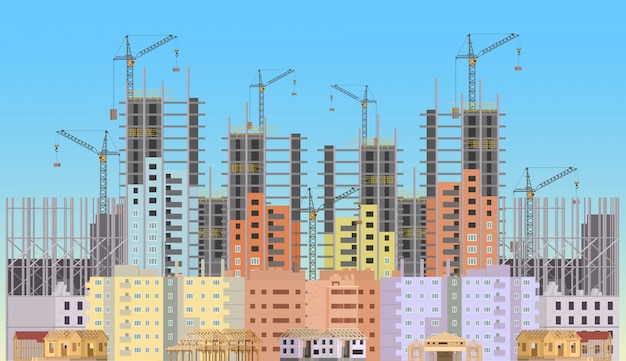 building city under construction