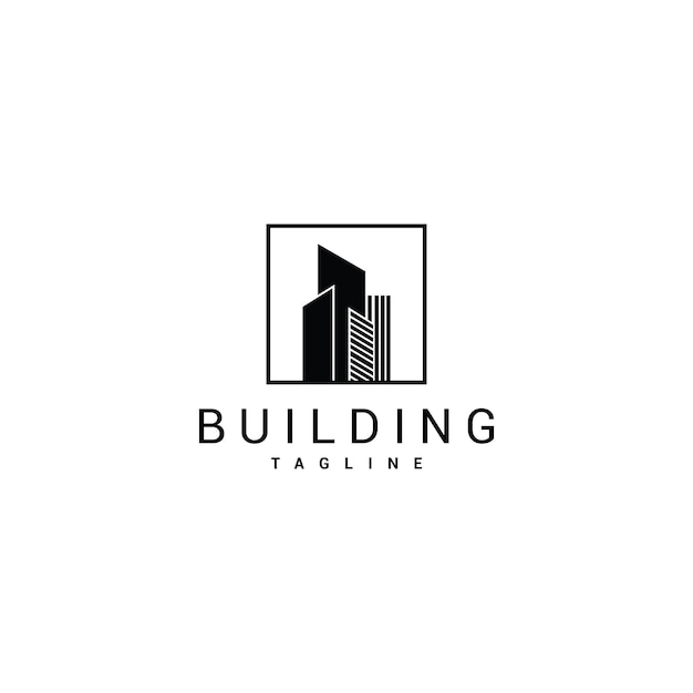 Building city logo icon design template flat vector Premium Vector