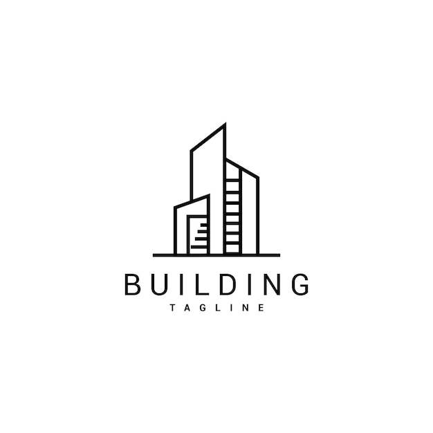 Building city logo icon design template flat vector premium vector