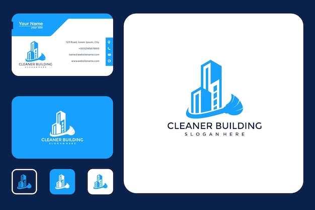 building cleaner Logo design and business card