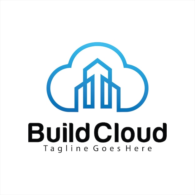 Building Cloud logo design template