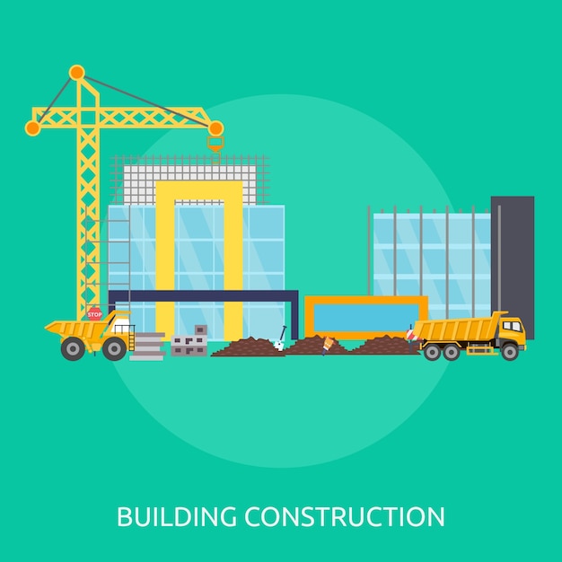 Vector building construction conceptual design
