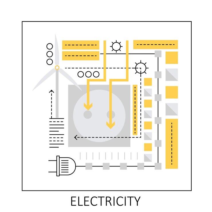 Vector building construction electricity