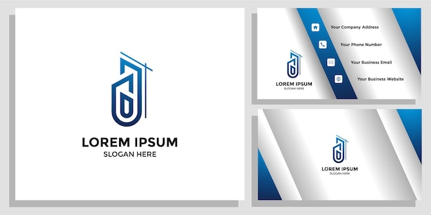 Building design logo and branding card