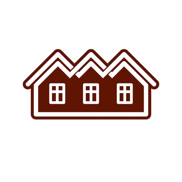 Building and engineering creative element for use in web and graphic design. real estate agency brand, home insurance idea symbol. abstract vector house.