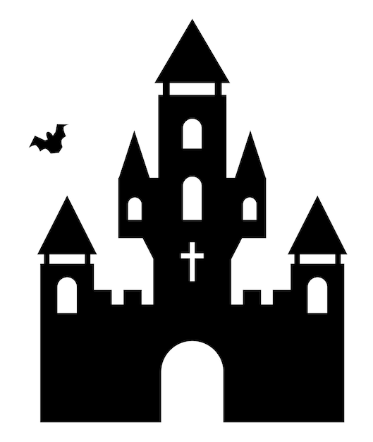 Building halloween cathedral horror church festive illustration