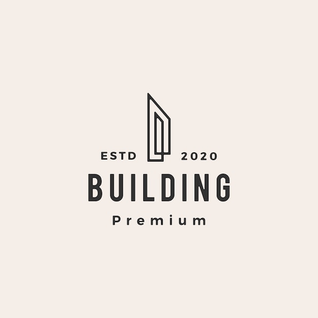 Building hipster vintage logo icon illustration