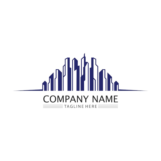 Building home logo house logo architecture icon residence and city town design and window estate business logo vector home