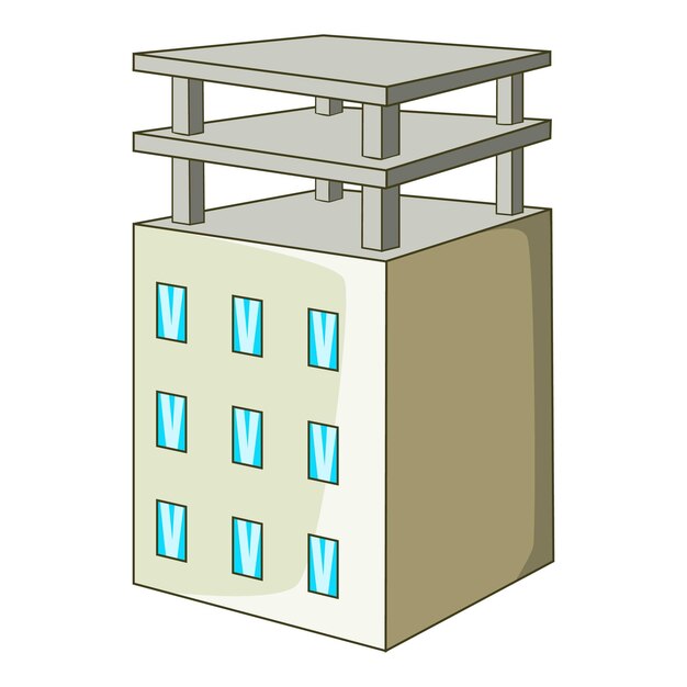 Building icon Isometric illustration of building vector icon for web