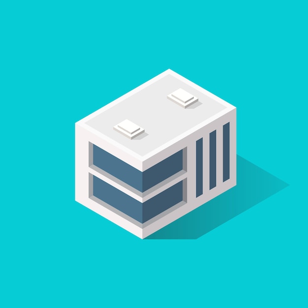 Vector building icon isometric style. vector illustration