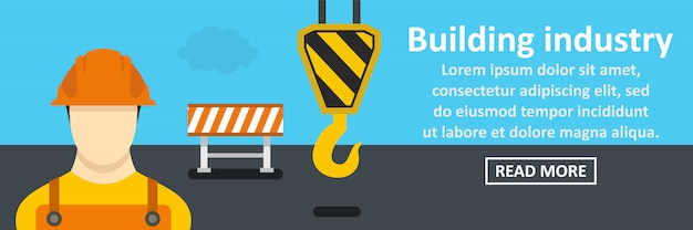 Building industry banner horizontal concept