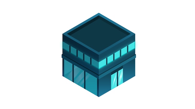 Building isolated vector illustration