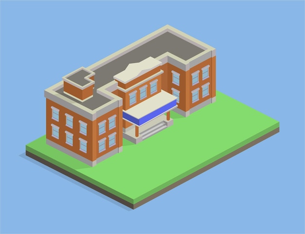 Vector building isometric