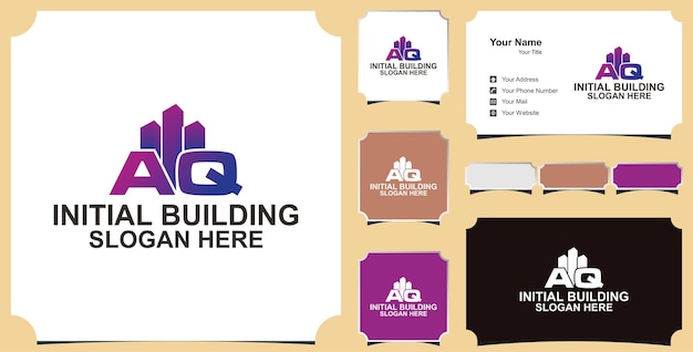 building letter aq logo