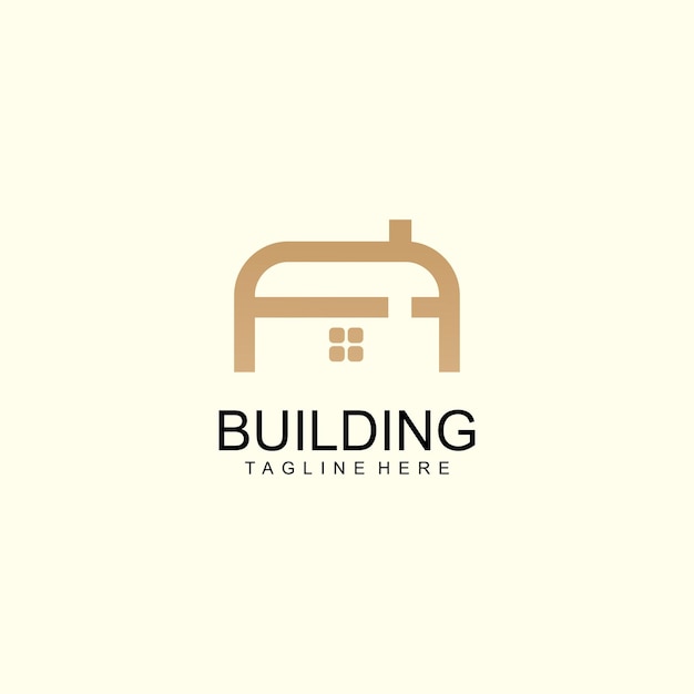 Building logo design letter A