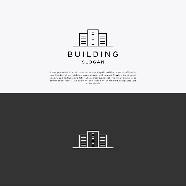 Building logo icon design template